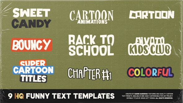 Videohive Funny Text Presets 58544054 Titles template preview