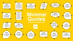 Videohive Minimal Quotes Pack Titles template preview