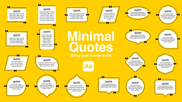 Videohive Minimal Quotes Pack Titles template preview