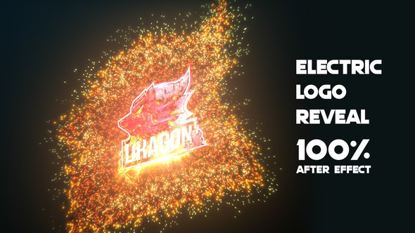 Videohive Powerful Electric Particles Logo Logo Stings template preview