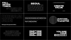 Videohive Modern Title and Typography | AE Titles template preview