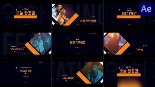 Videohive Music Event Promo for After Effects Openers template preview