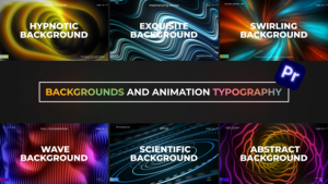 Backgrounds and Animation Typography | MOGRT Premiere Pro template preview