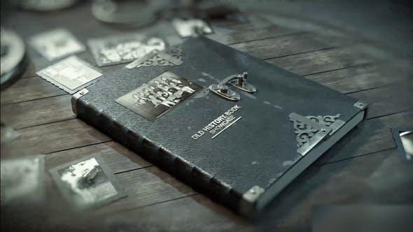 Videohive Old History Book Showcase Openers template preview