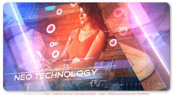 Videohive Digital Cinematic Media Opener Video Displays template preview