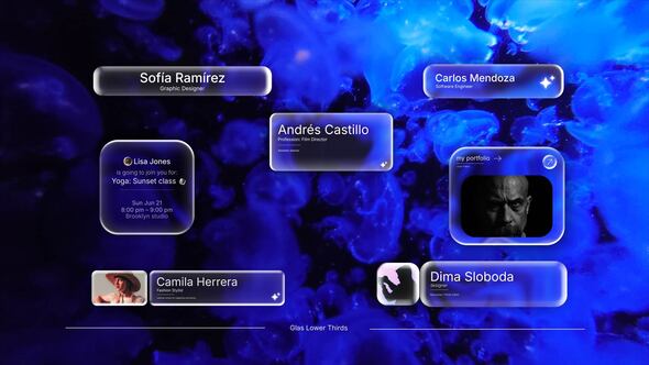 Videohive Glass Lower Thirds 60324140 Titles template preview