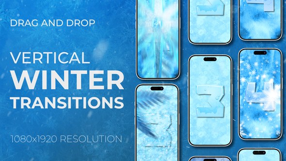 Videohive Winter Frost Snow Christmas Vertical Transitions Elements template preview