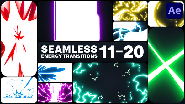 Videohive Seamless Energy Transitions for After Effects 47740068 Elements template preview