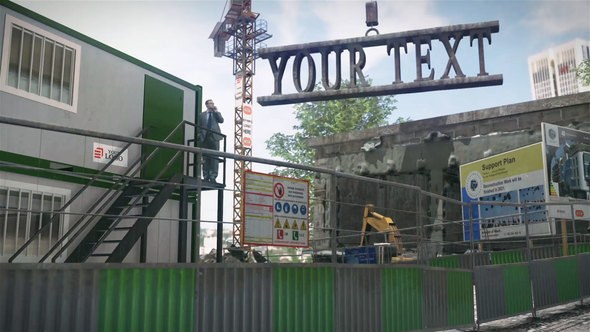 Videohive The Construction Trailer Video Displays template preview