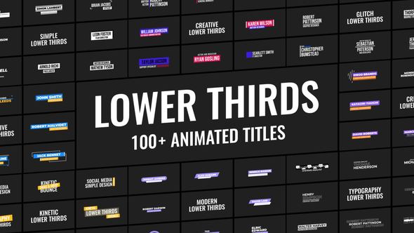 Videohive 100+ Animated Lower Thirds Titles template preview