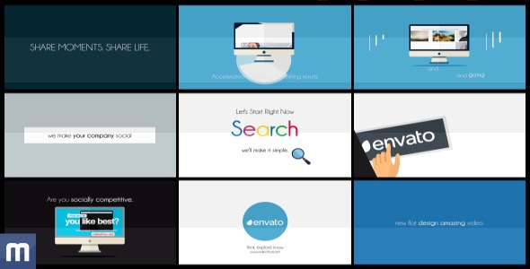 Videohive Your Solution - Clean Flat Explainer Openers template preview
