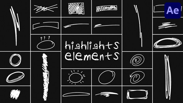 Videohive Highlights Elements for After Effects Elements template preview