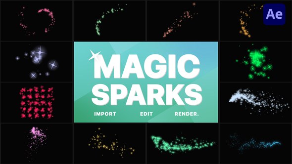 Videohive Christmas Magic Sparks | After Effects Elements template preview