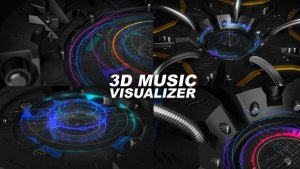 Videohive 3D Music Visualizer Video Displays template preview