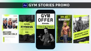 Videohive Gym Stories Promo | Marketing Logo Stings template preview