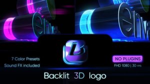 Backlit 3D Logo Video Displays template preview