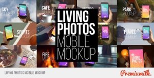Living Photos Mobile Mockup Video Displays template preview