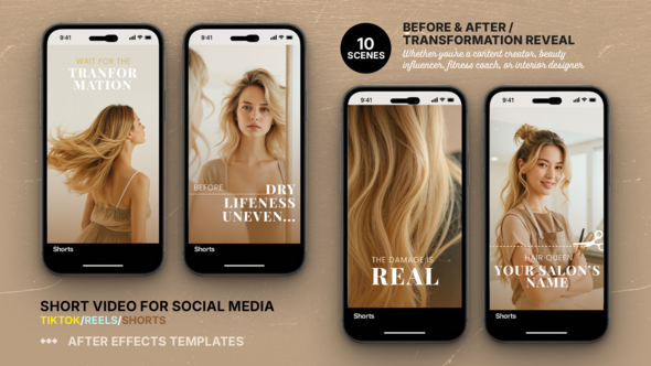 Videohive Before & After - Transformation Reveal Short Video Template Product Promo template preview