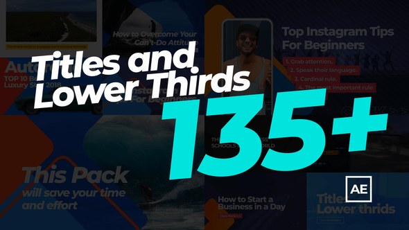 Videohive 135 Social Media Titles for Business Titles template preview