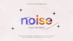 Videohive Noise Drawn Text Effect Titles template preview