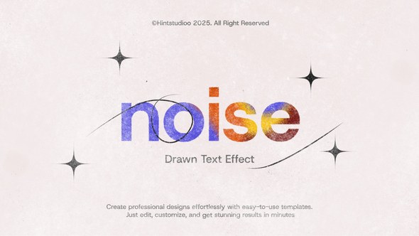 Videohive Noise Drawn Text Effect Titles template preview