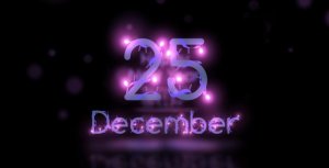 Christmas Lights Font Video Displays template preview