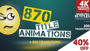 870 Title Animations - After Effects Project (Videohive) Titles template preview
