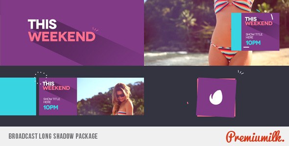 Broadcast Long Shadow Package Video Displays template preview