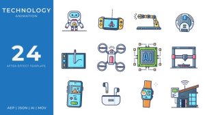 Videohive Technology Animated Icons | After Effects Elements template preview