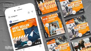 Videohive Urban Instagram Post Template Product Promo template preview