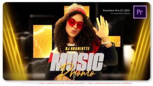 Electricity Music Opener Premiere Pro template preview
