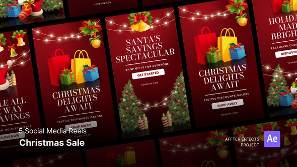 Videohive Social Media Reels - Christmas Sale After Effects Template Product Promo template preview