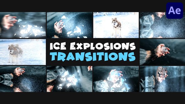 Videohive Ice Explosions Transitions | After Effects 49001806 Elements template preview