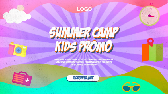 Videohive Kids Summer Camp Promo 51634989 Video Displays template preview