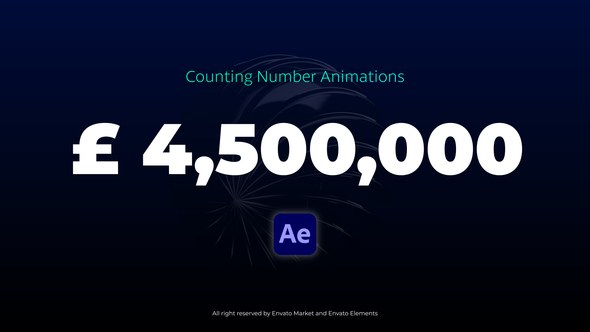 Videohive Counting Number Animations Infographics template preview