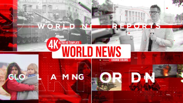 Videohive World News Opener 42240050 Broadcast-packages template preview