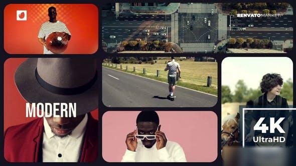 Videohive Multiscreen Opener Intro | Split Collage Slideshow Openers template preview