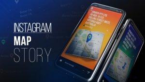 Videohive Instagram Map Story Infographics template preview