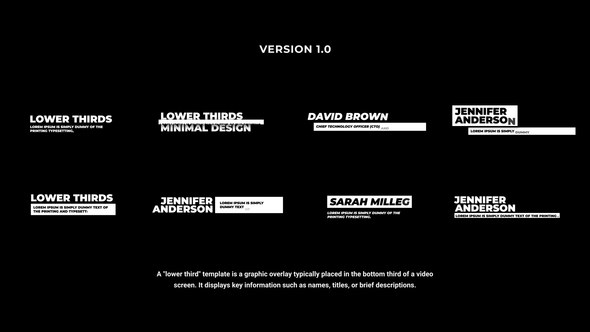 Videohive Lower Thirds | AE 54633009 Titles template preview
