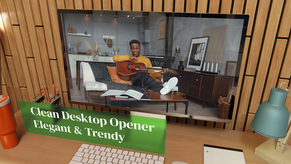 Videohive Clean Desktop Opener Openers template preview