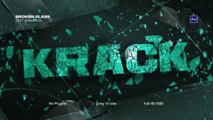 Videohive Broken Glass Text Animations Titles template preview
