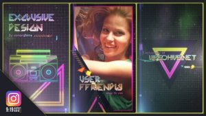 Videohive 80s Fever IGTV Version Openers template preview