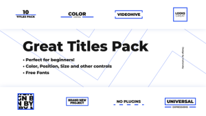 Videohive 10 Great Titles Pack | After Effects Elements template preview