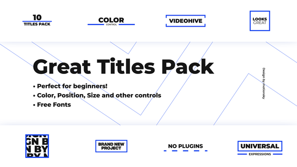 Videohive 10 Great Titles Pack | After Effects Elements template preview