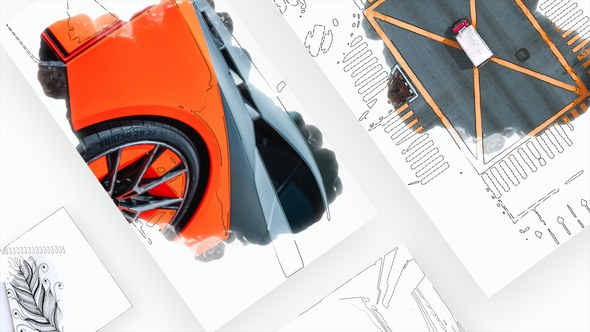 Videohive Design Sketches - Drawing Blueprints Product Promo template preview