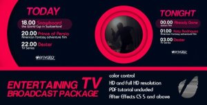 Entertaining TV Broadcast Package Video Displays template preview
