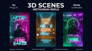 Videohive Instagram Reels Neon Product Promo template preview