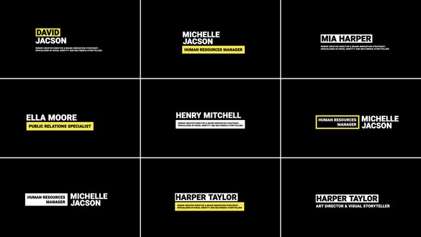Videohive Minimal Lower Thirds | AE 56583390 Titles template preview