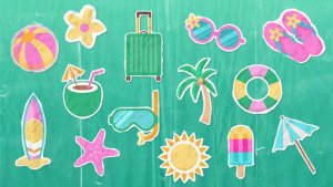Videohive Collage Summer Holiday Paper Stickers Pack Elements template preview