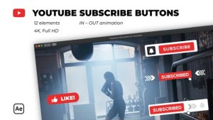 Videohive Youtube Subscribe Buttons 38168791 Elements template preview